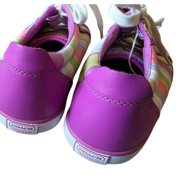 Coach Barrett Stripe Hampton Weekend Sneakers Size 8B - Picture 5 of 6